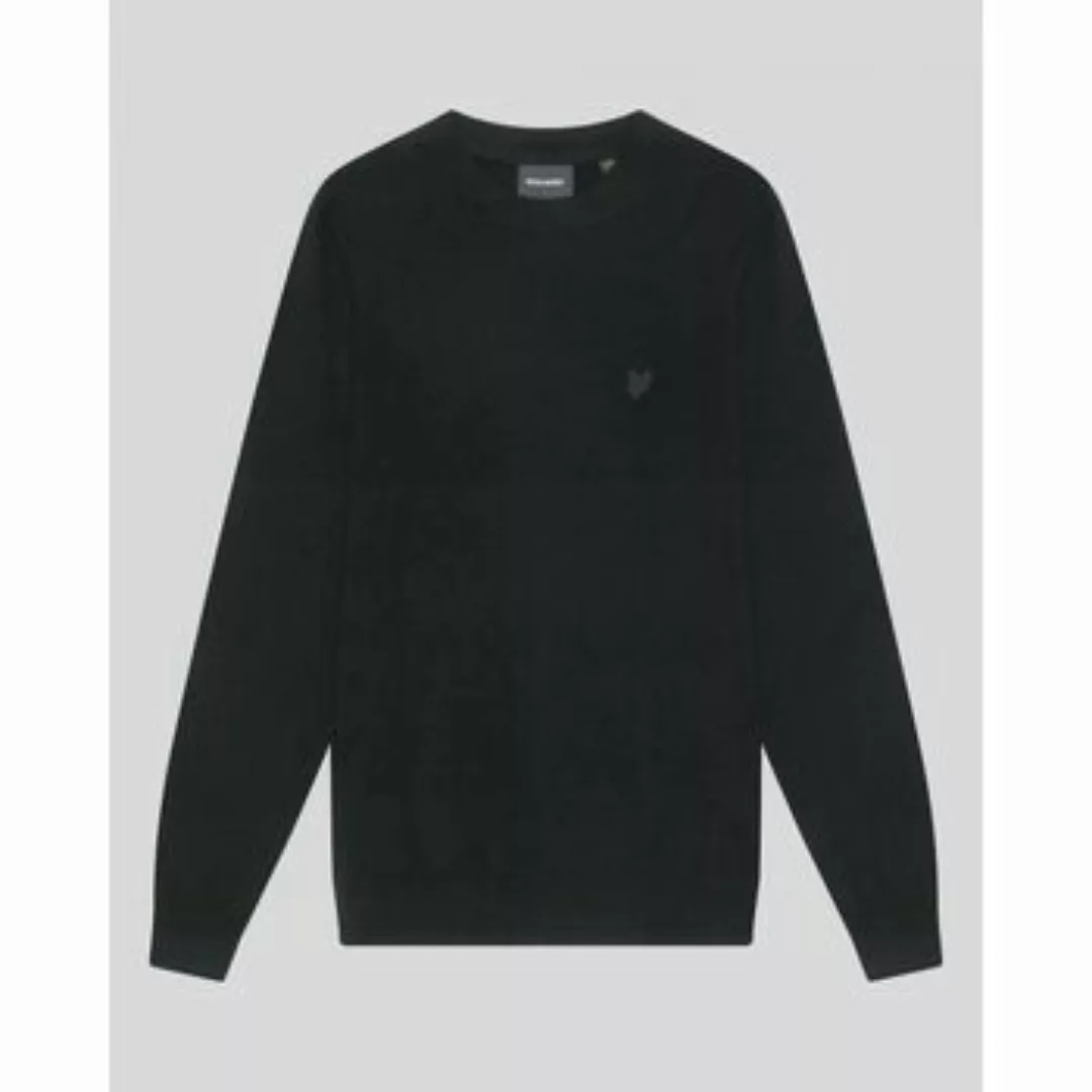 Lyle & Scott  Pullover KN2124V TONAL LAMBSWOOL CREW-Z865 JET BLACK günstig online kaufen