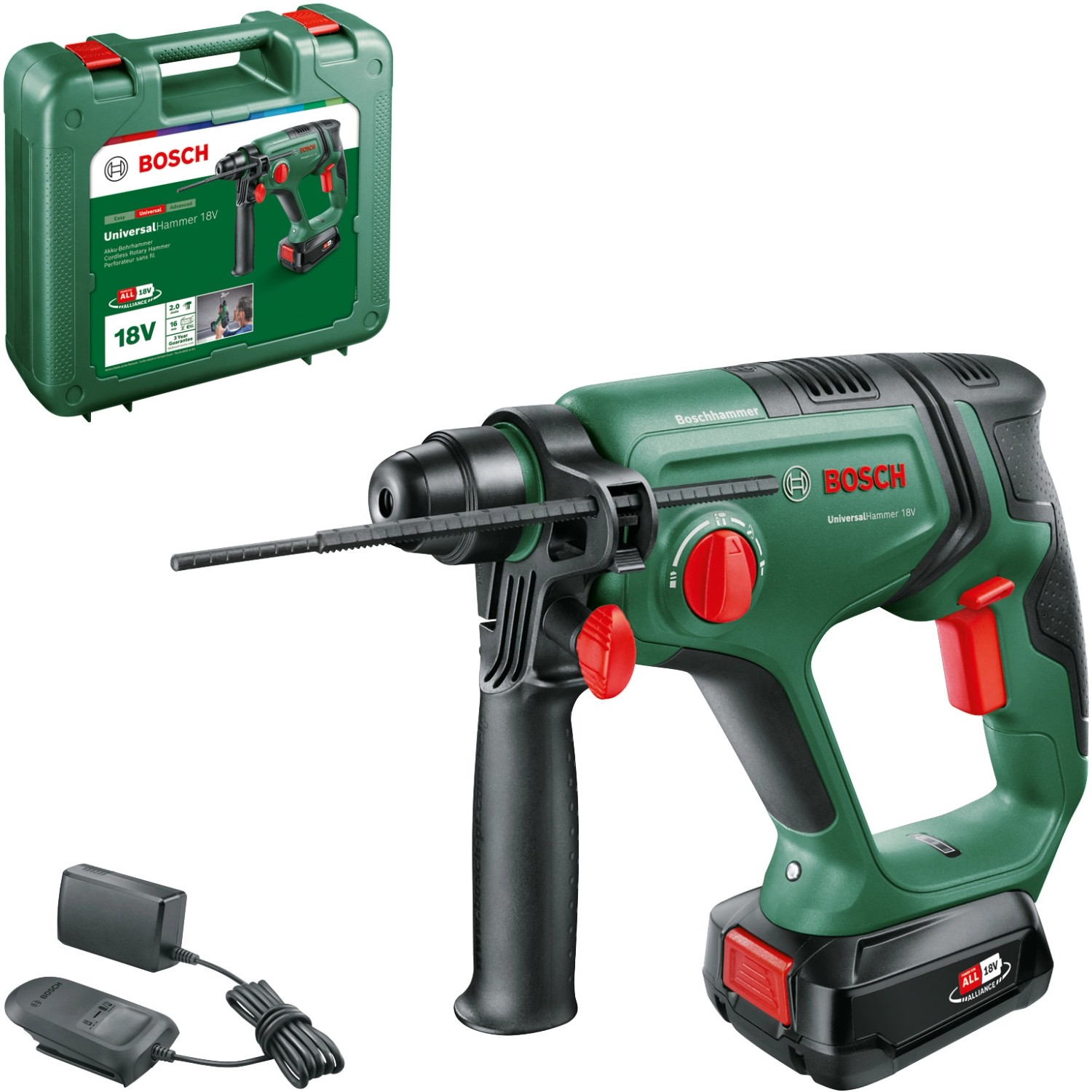 Bosch 18 V Akku-Bohrhammer Bosch Universal Hammer 18V inkl. 2,5 Ah Akku günstig online kaufen