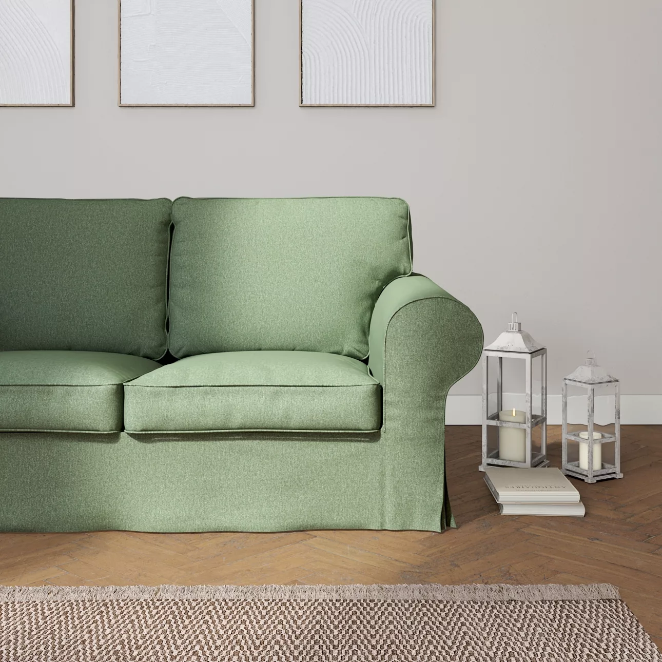 Bezug für Ektorp 2-Sitzer Sofa nicht ausklappbar, grün, Sofabezug für  Ekto günstig online kaufen