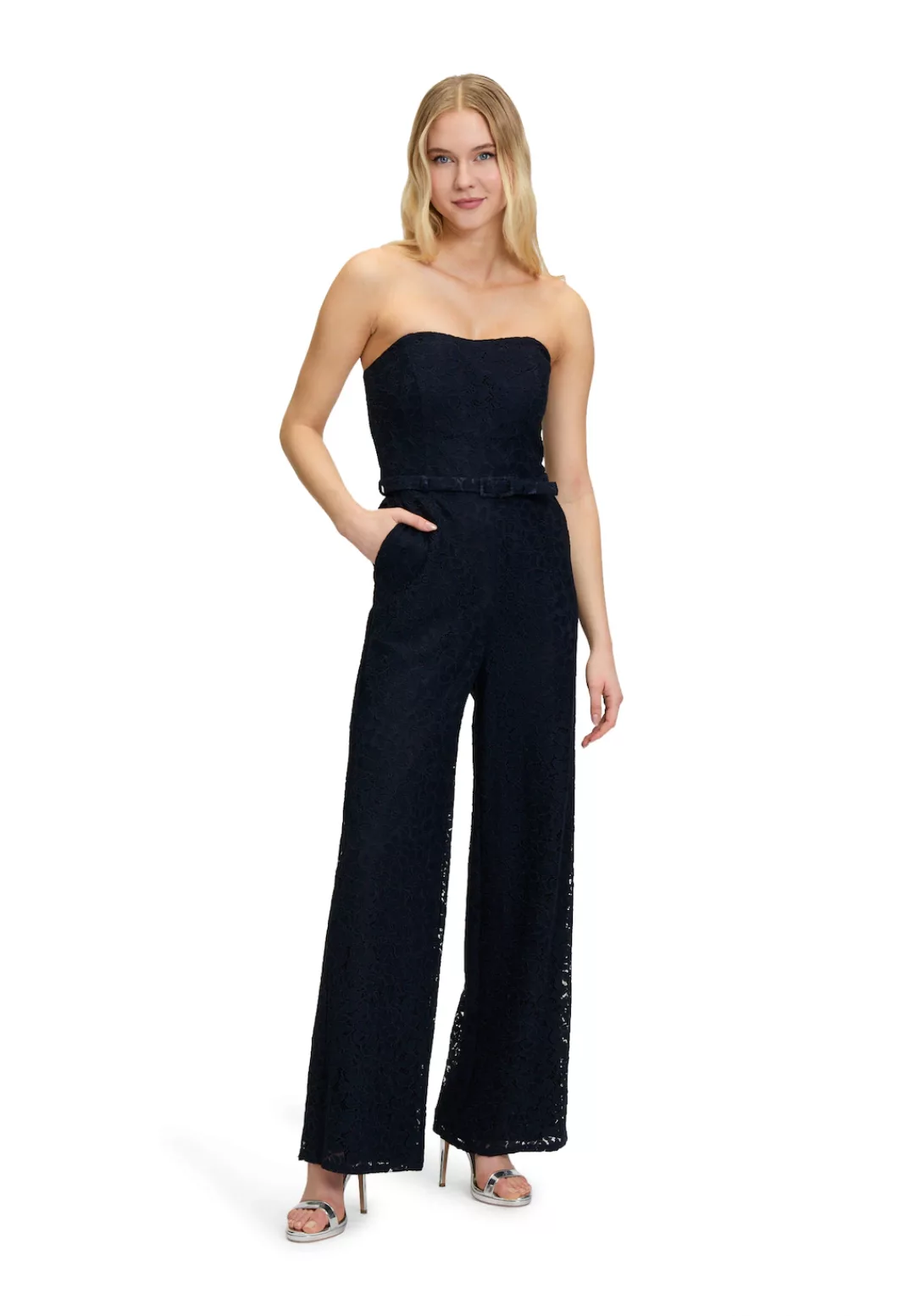 Vera Mont Overall Vera Mont Jumpsuit mit Spitze (1-tlg) Gürtel günstig online kaufen