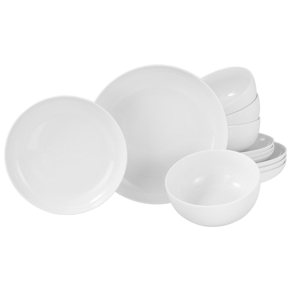 CreaTable Teller-Set Allround Weiss weiß Porzellan günstig online kaufen