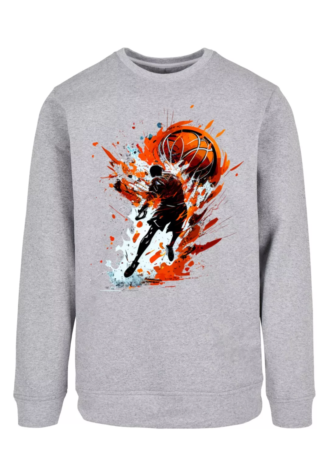 F4NT4STIC Kapuzenpullover "Basketball Splash Orange Sport CREW", Print günstig online kaufen