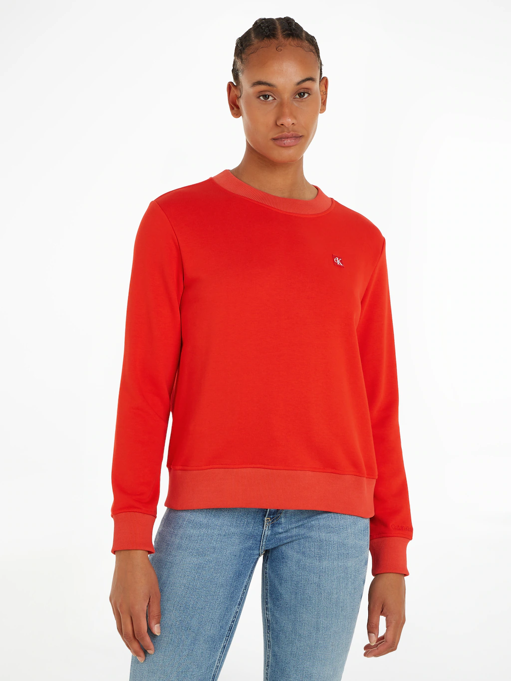 Calvin Klein Jeans Sweatshirt "CK EMBRO BADGE CREWNECK", mit Logopatch günstig online kaufen