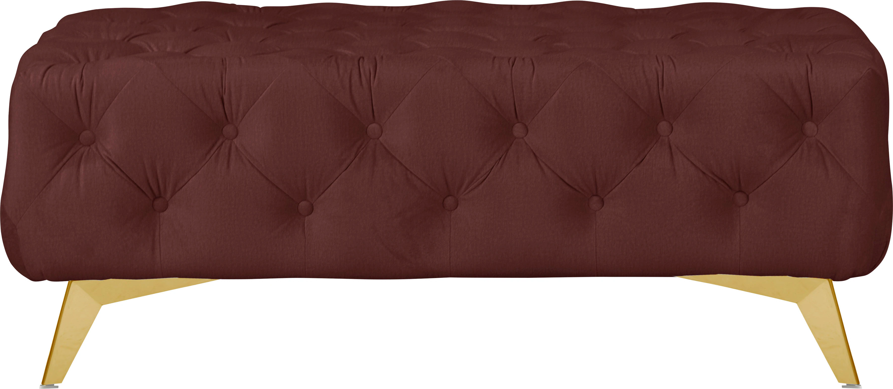 Leonique Polsterhocker "Amaury", Chesterfield-Optik, Breite 120cm, Fußfarbe günstig online kaufen
