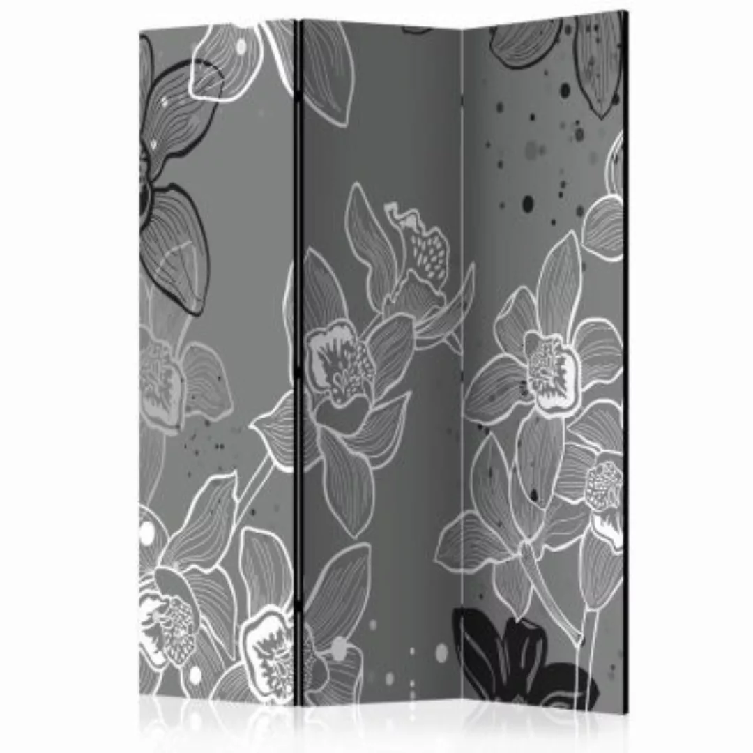 artgeist Paravent Winter flora [Room Dividers] schwarz/weiß Gr. 135 x 172 günstig online kaufen
