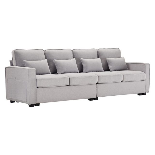 Blusmart Big-Sofa Modernes 4-Sitzer-Sofa aus Leinenstoff, Viersitzer-Sofa m günstig online kaufen