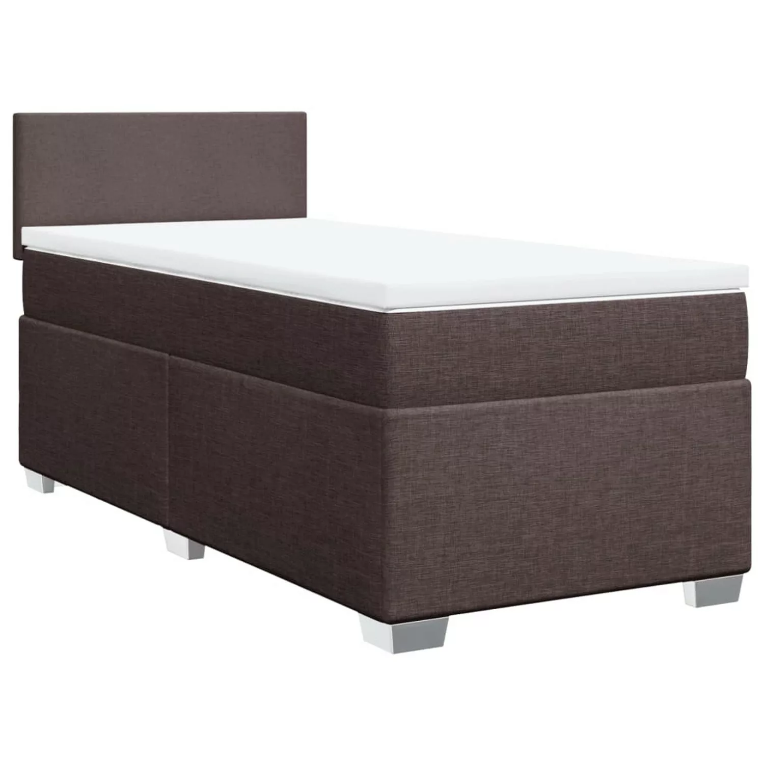 vidaXL Boxspringbett mit Matratze Dunkelbraun 100x200 cm Stoff2105511 günstig online kaufen