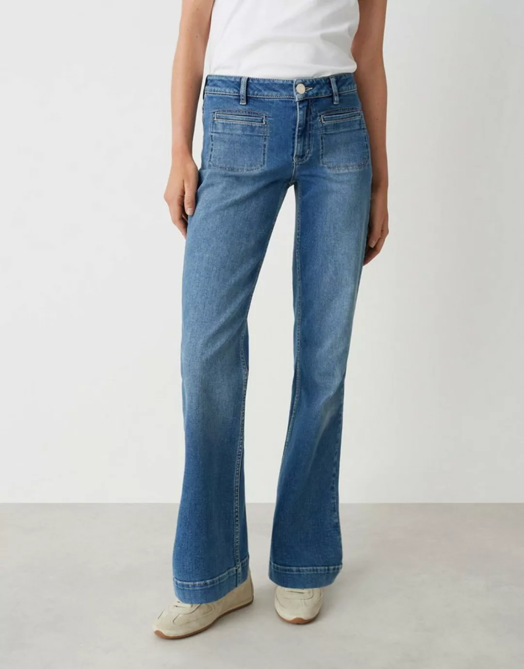 OPUS Bootcut-Jeans EBBI LONG Mid Rise aus elastischem BCI Cotton Mix günstig online kaufen