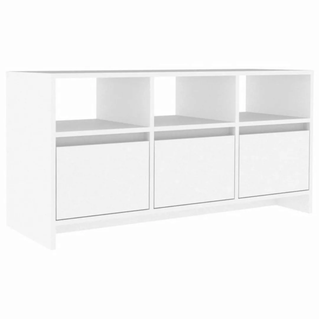furnicato TV-Schrank Weiß 102x37,5x52,5 cm Holzwerkstoff günstig online kaufen