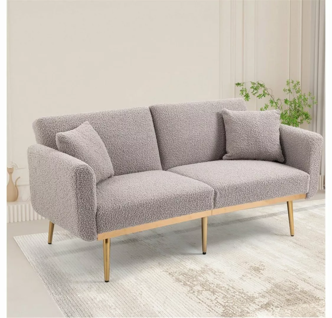 DOTMALL Schlafsofa Samt-Lounge-Sofa,umwandelbares Klappbett mit Metallfüßen günstig online kaufen