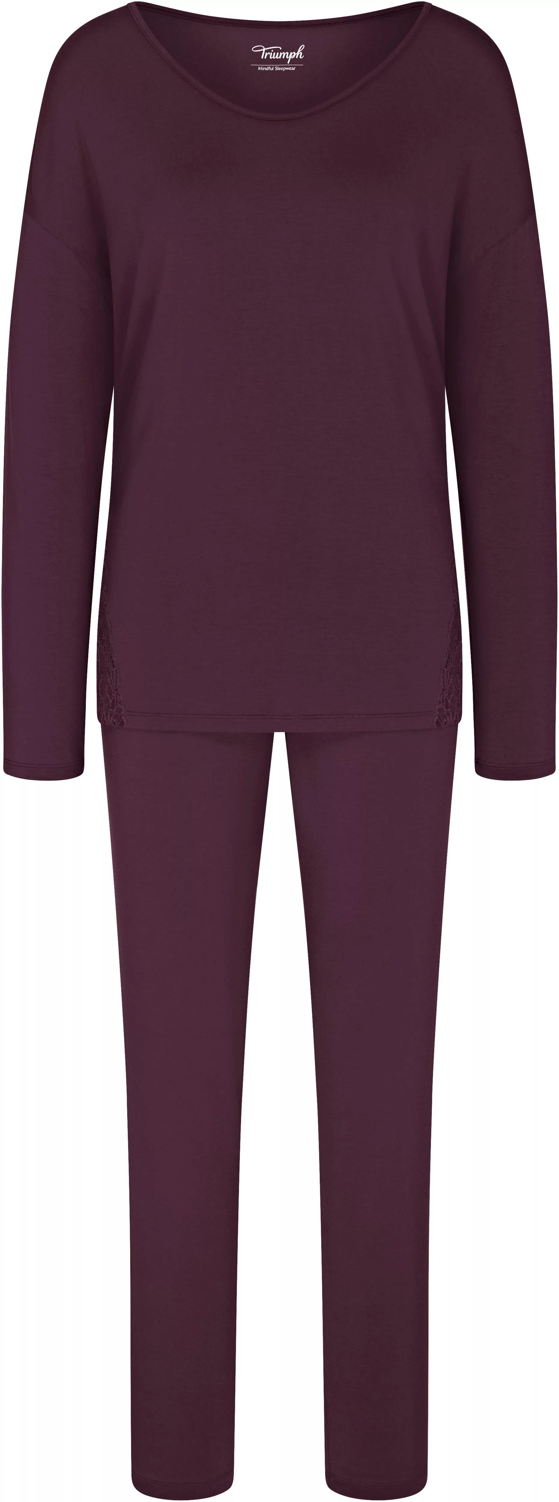 Triumph Pyjama "Timeless Sensuality PK LSL", (2 tlg.), Spitzeneinsätze günstig online kaufen