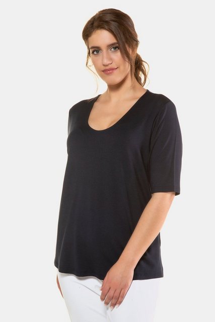 Ulla Popken Rundhalsshirt Shirt Stretchkomfort Viskose-Crêpe selection günstig online kaufen