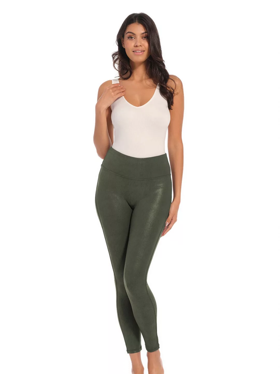 MAGIC Bodyfashion Leggings "Leather Look Legging", hoch tailliertes Design, günstig online kaufen