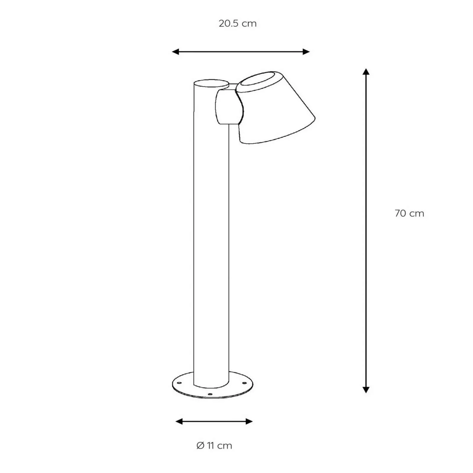 LED Wegeleuchte Dingo, H700mm in weiß günstig online kaufen