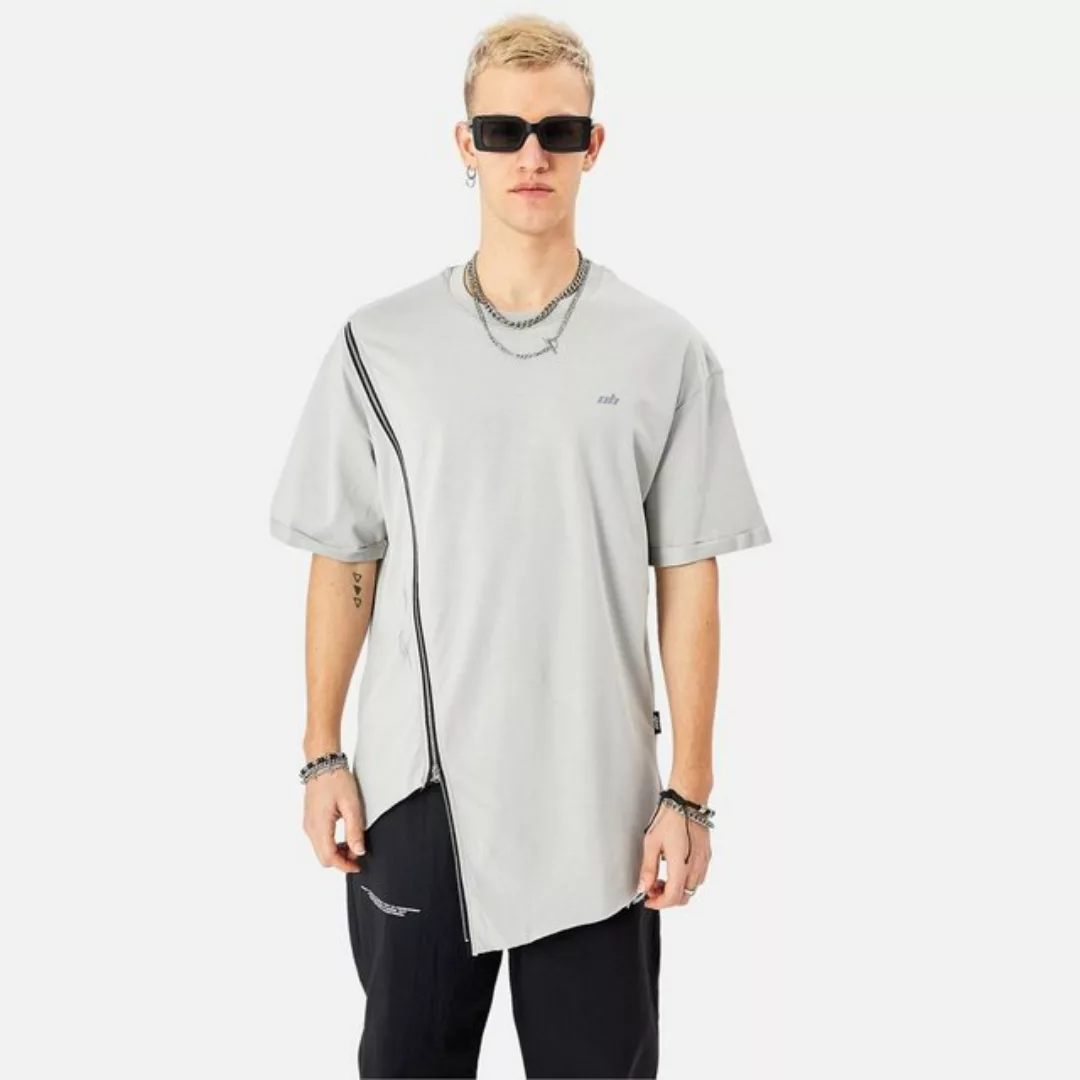 COFI Casuals T-Shirt Herren ZIP T-Shirt 320gsm 100% Cotton Oversize Fit günstig online kaufen