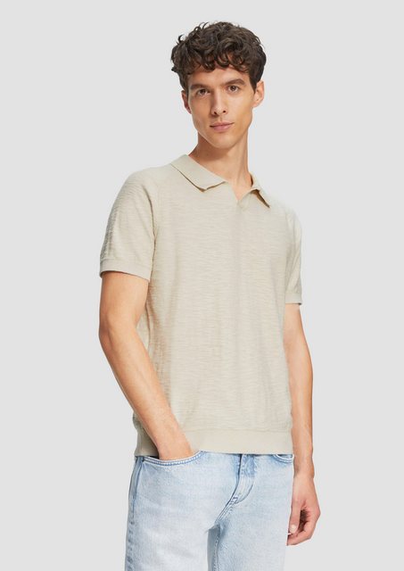 s.Oliver Poloshirt, mit Strick Muster günstig online kaufen