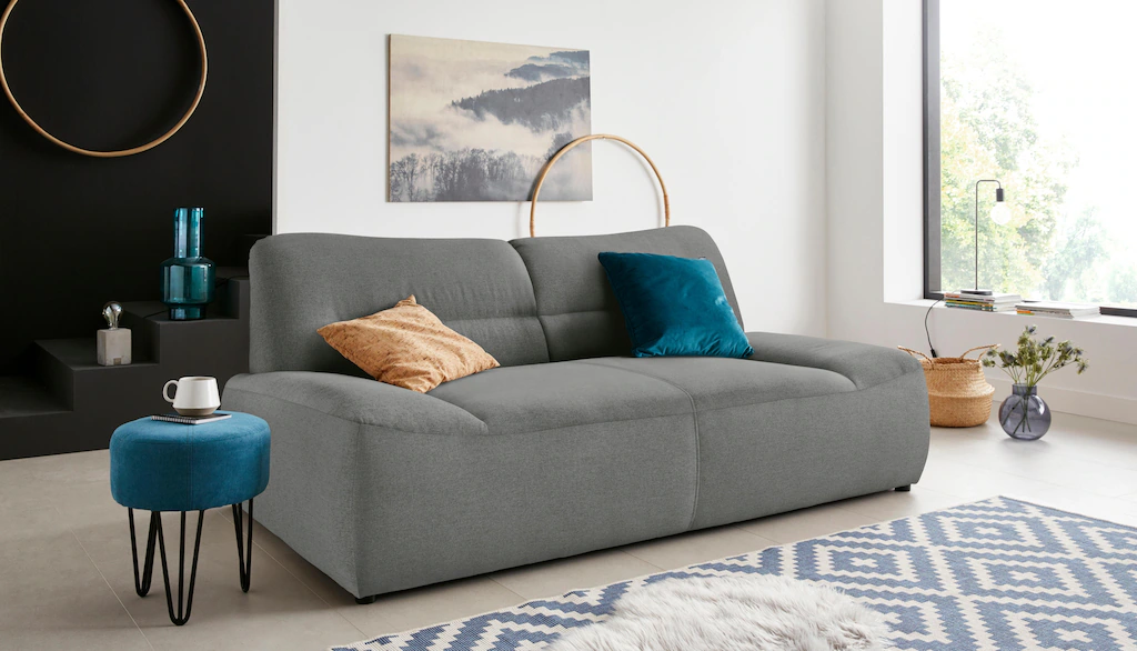 DOMO collection 2-Sitzer "Cesena modernes Sofa mit flachen Armlehnen, komfo günstig online kaufen