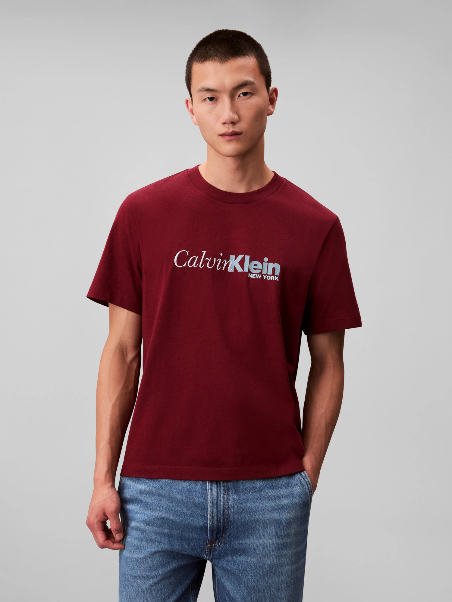 Calvin Klein T-Shirt "SS 20S EU CALVIN CURSIVE GRAPHIC", Mit Rundhalsaussch günstig online kaufen