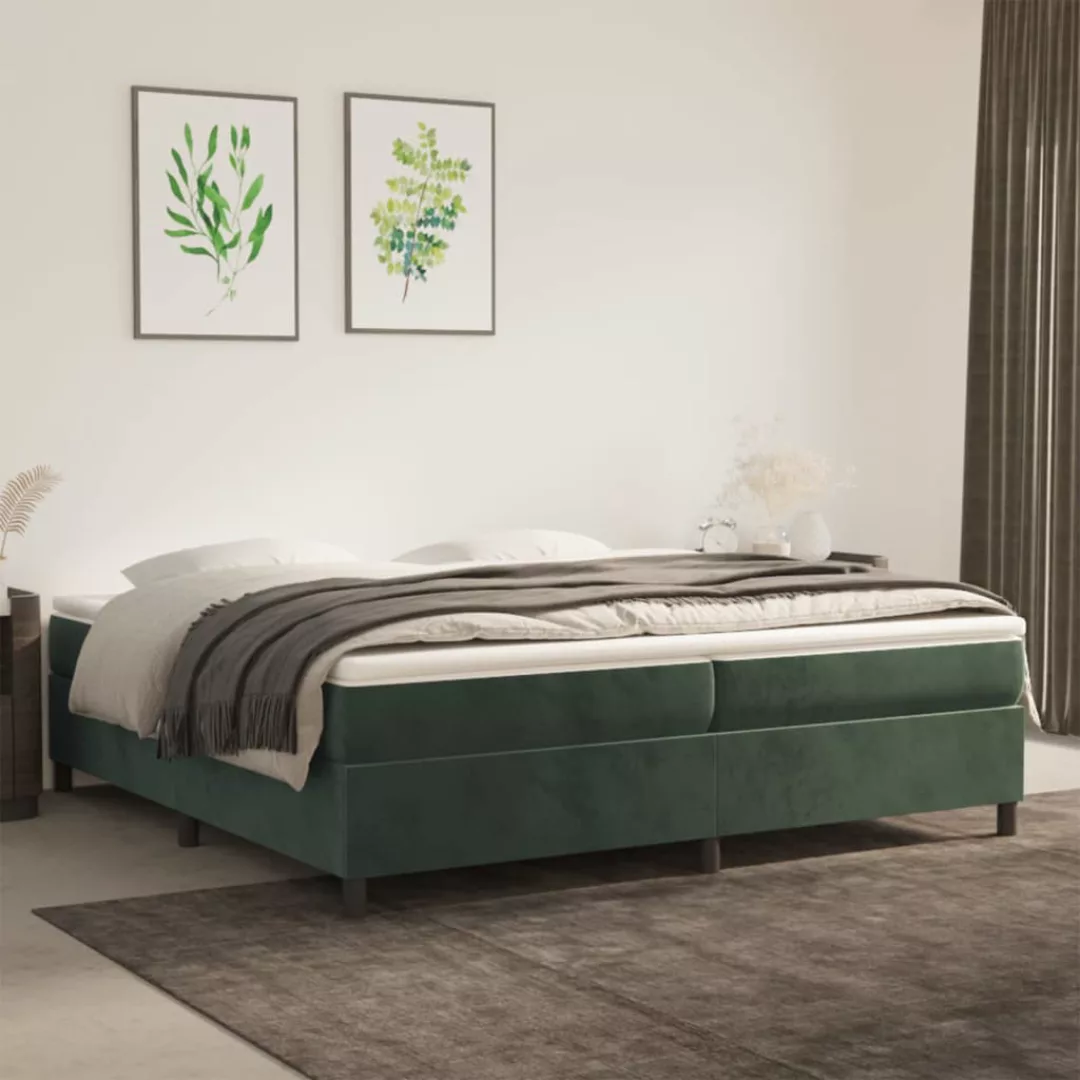 Vidaxl Boxspringbett Dunkelgrün 200x200 Cm Samt günstig online kaufen