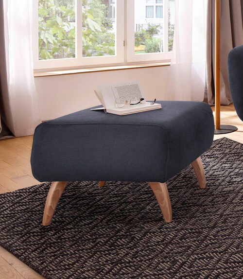 Home affaire Hocker »Baggio«, mit Holzfüßen günstig online kaufen