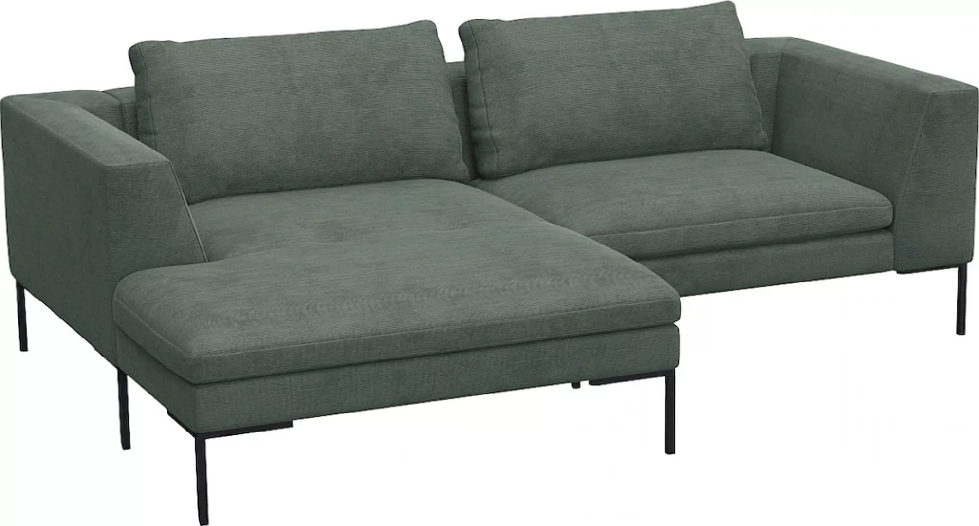 FLEXLUX Ecksofa "Loano", modernes Sofa, frei im Raum stellbar, lose Kissen, günstig online kaufen