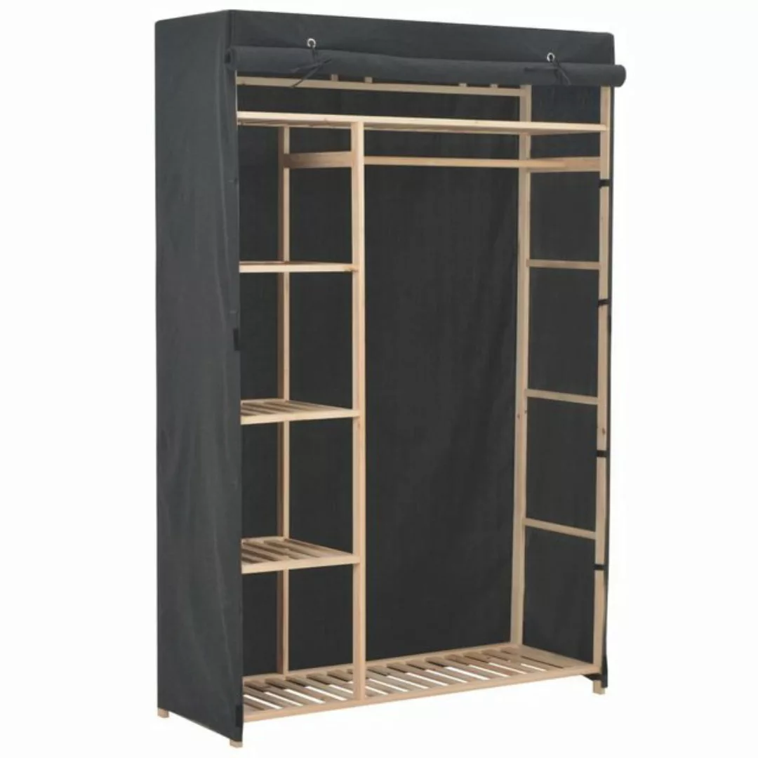 furnicato Kleiderschrank Grau 110 x 40 x 170 cm Stoff günstig online kaufen