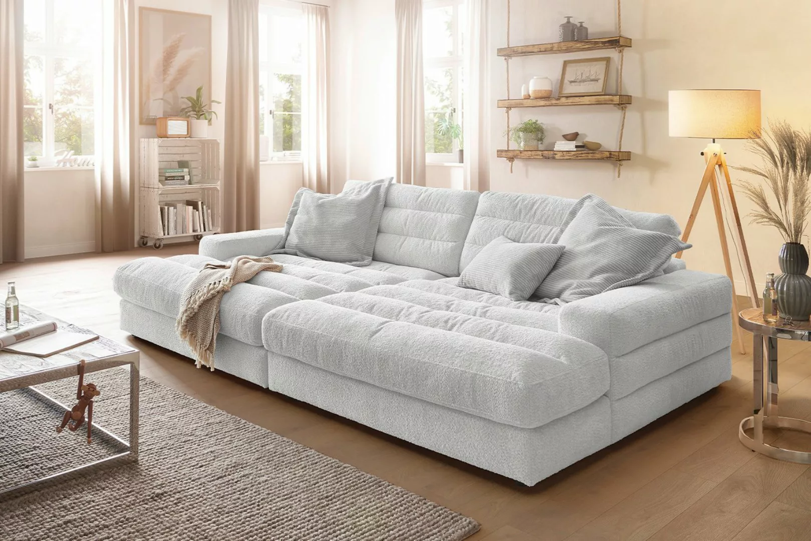 KAWOLA Big-Sofa LANA, Couch Stoff verschiedene Farben 296x178 cm günstig online kaufen