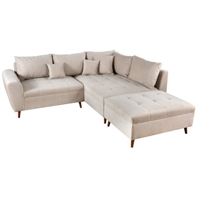 riess-ambiente Ecksofa SCANDINAVIA 250cm champagner beige, Einzelartikel 1 günstig online kaufen