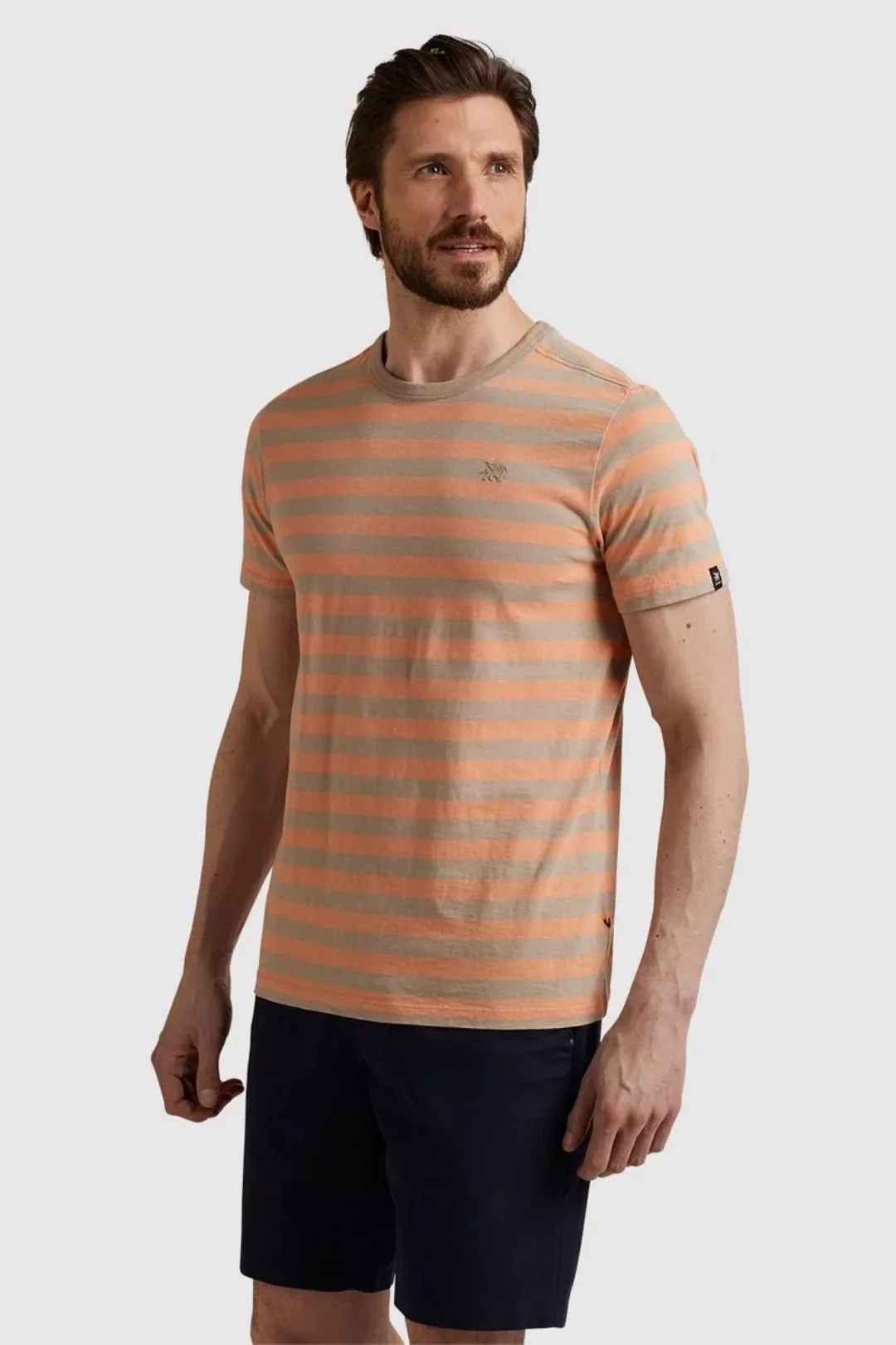 Vanguard T-Shirt Streifen Orange - Größe XXL günstig online kaufen
