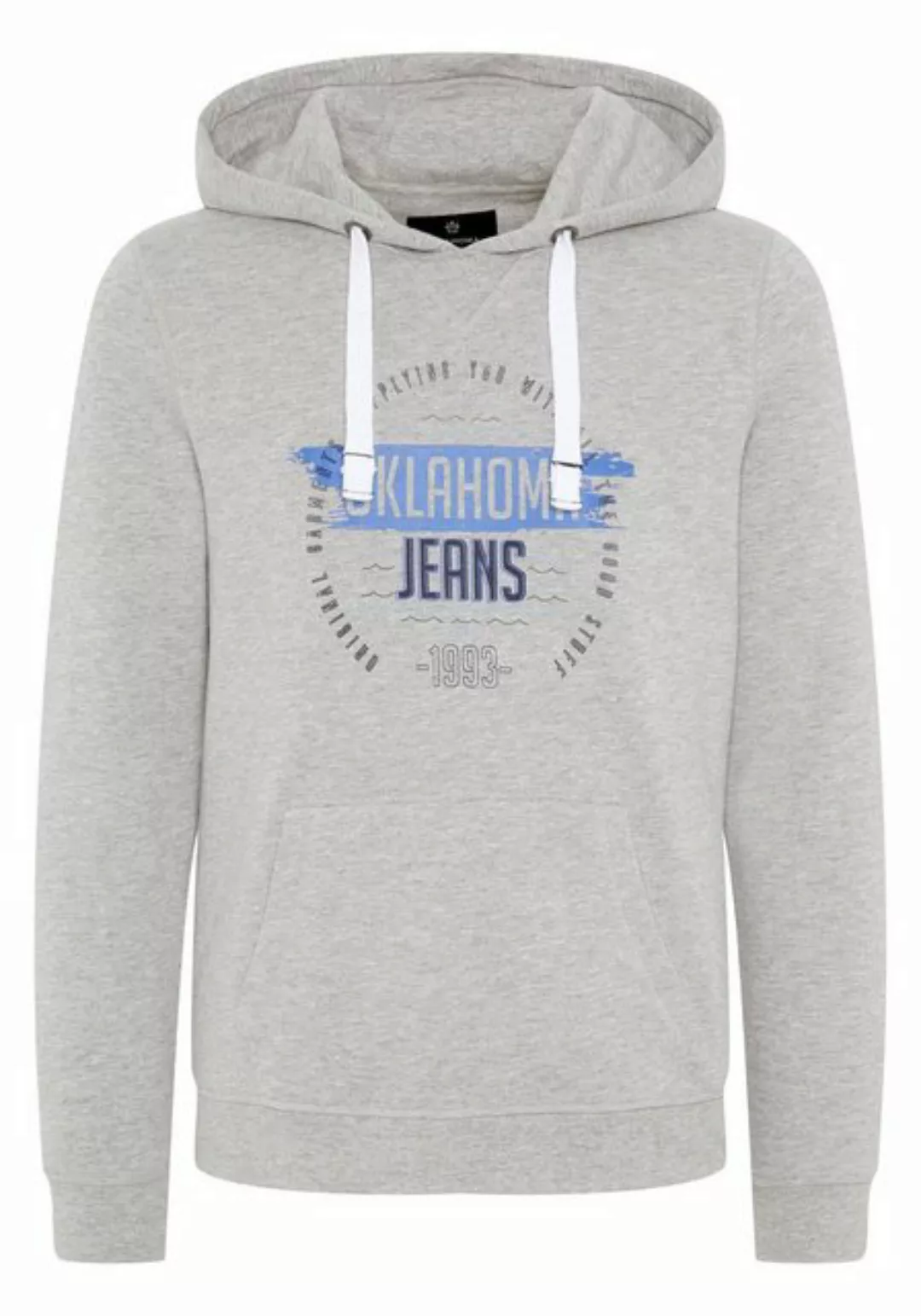 Oklahoma Jeans Kapuzensweatshirt aus weichem Materialmix günstig online kaufen