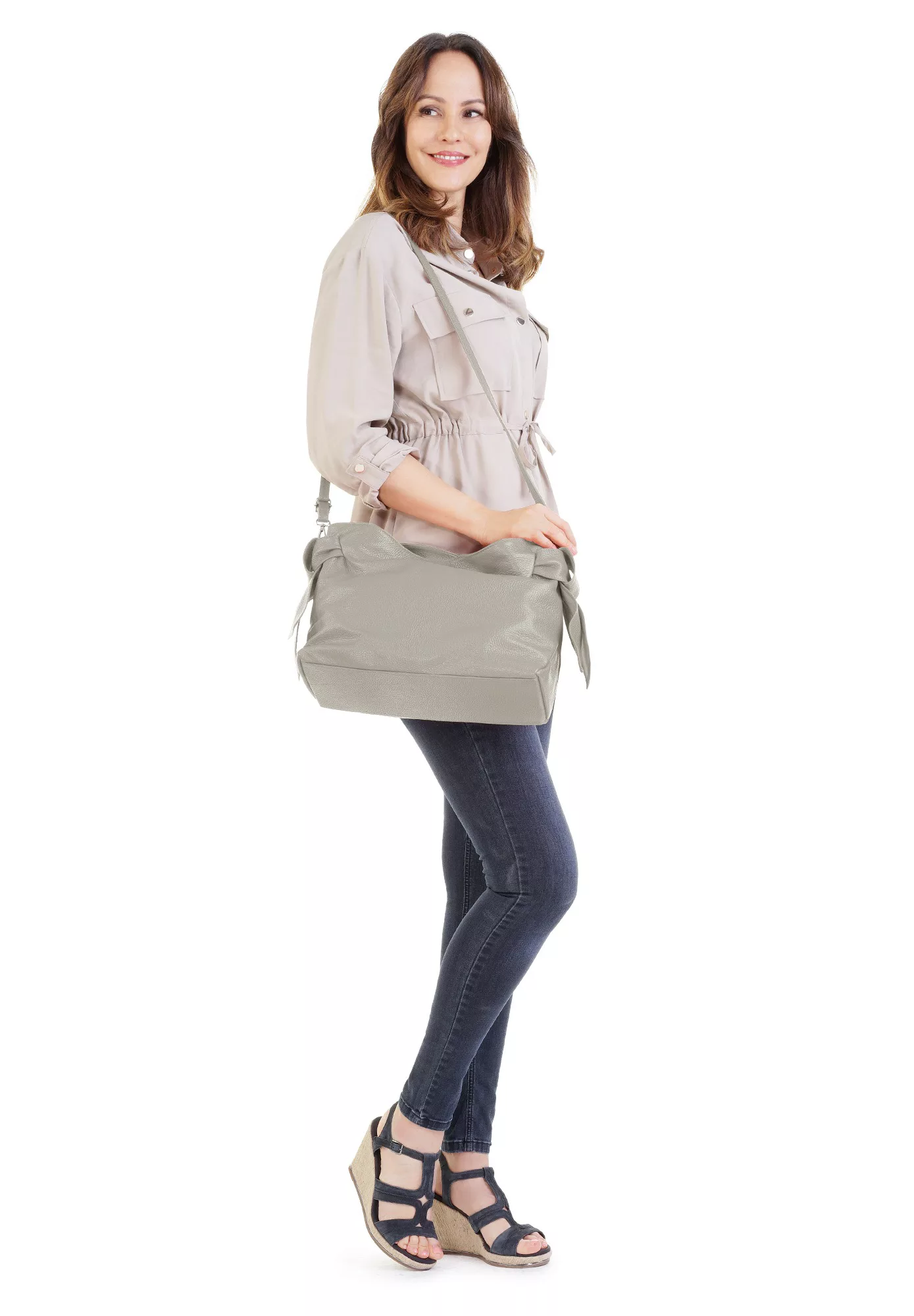 Samantha Look Henkeltasche, echt Leder, Made in Italy günstig online kaufen