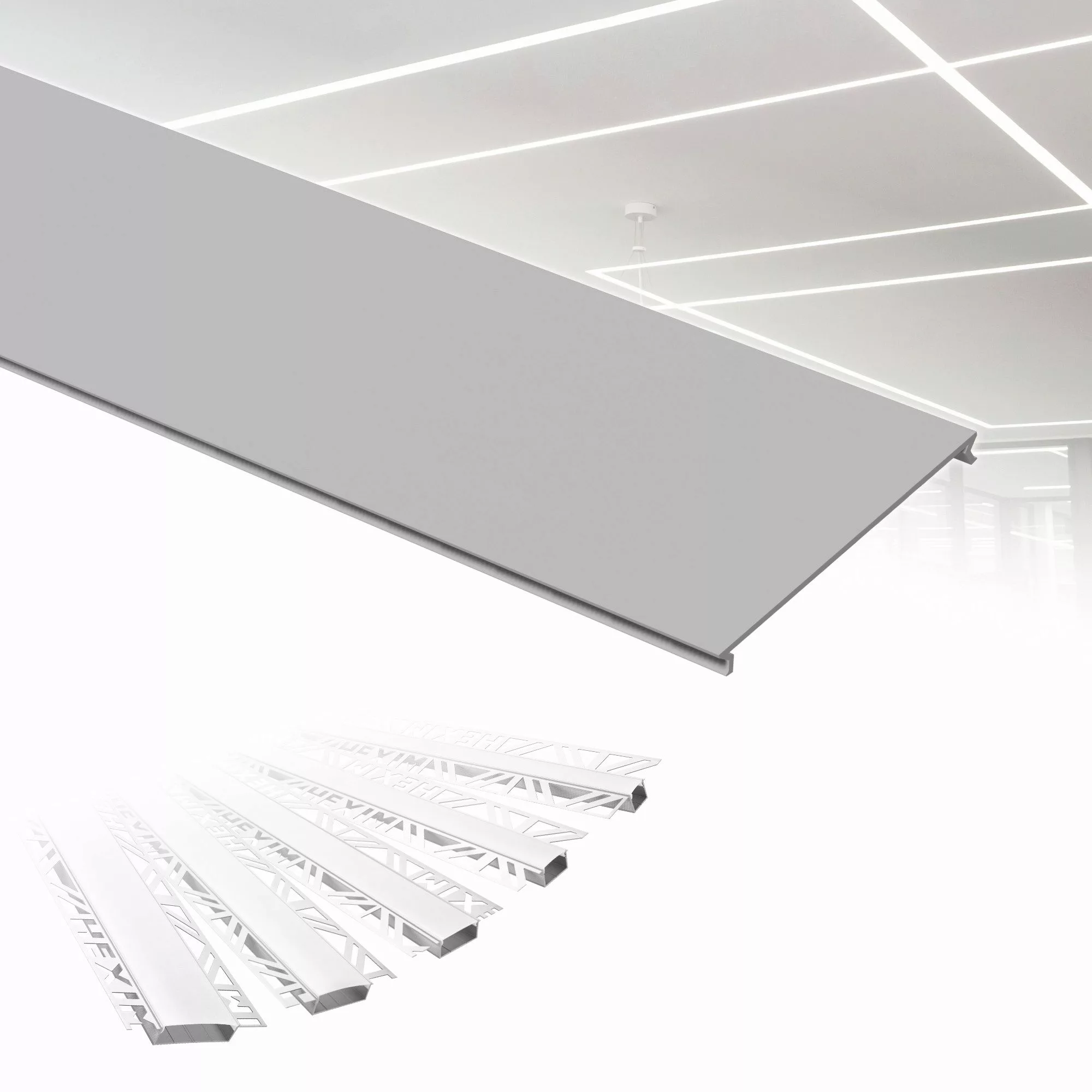 Hexim LED-Stripe-Profil 2m Trockenbauprofil Alu LED günstig online kaufen