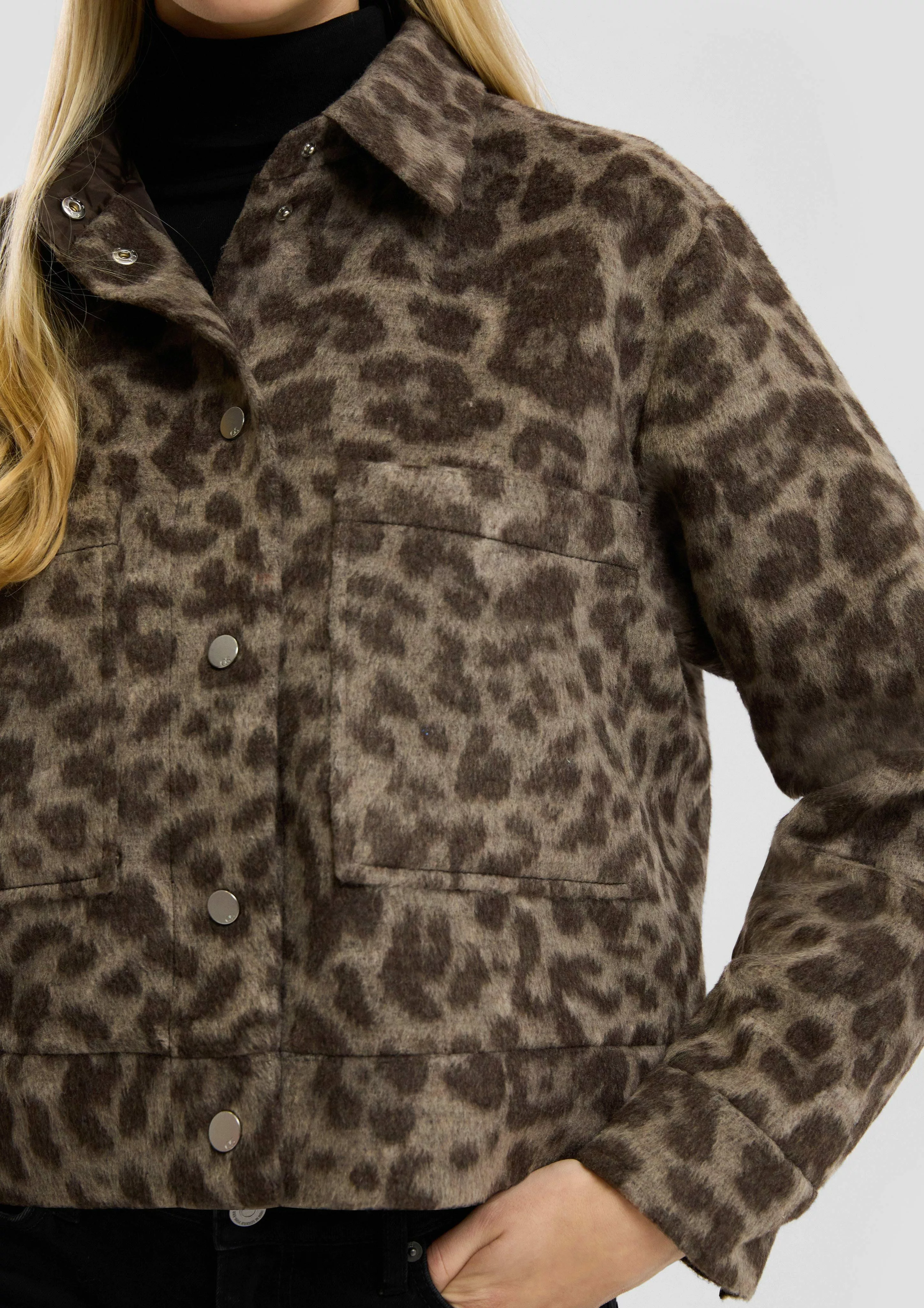 QS Outdoorjacke Jacke aus Wollmix mit günstig online kaufen