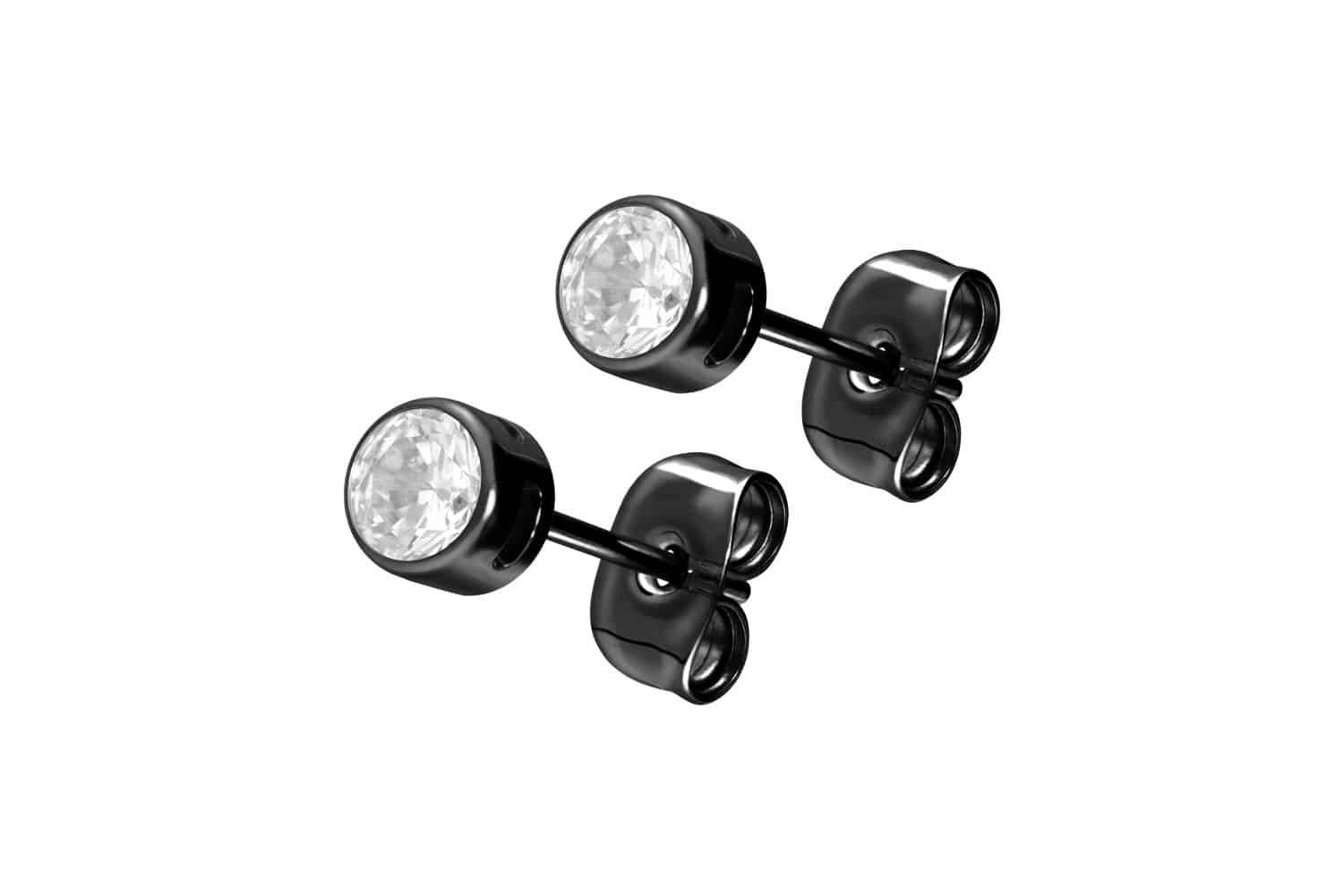 FILANGO Piercing-Set Titan Ohrstecker EINGEFASSTER KRISTALL günstig online kaufen