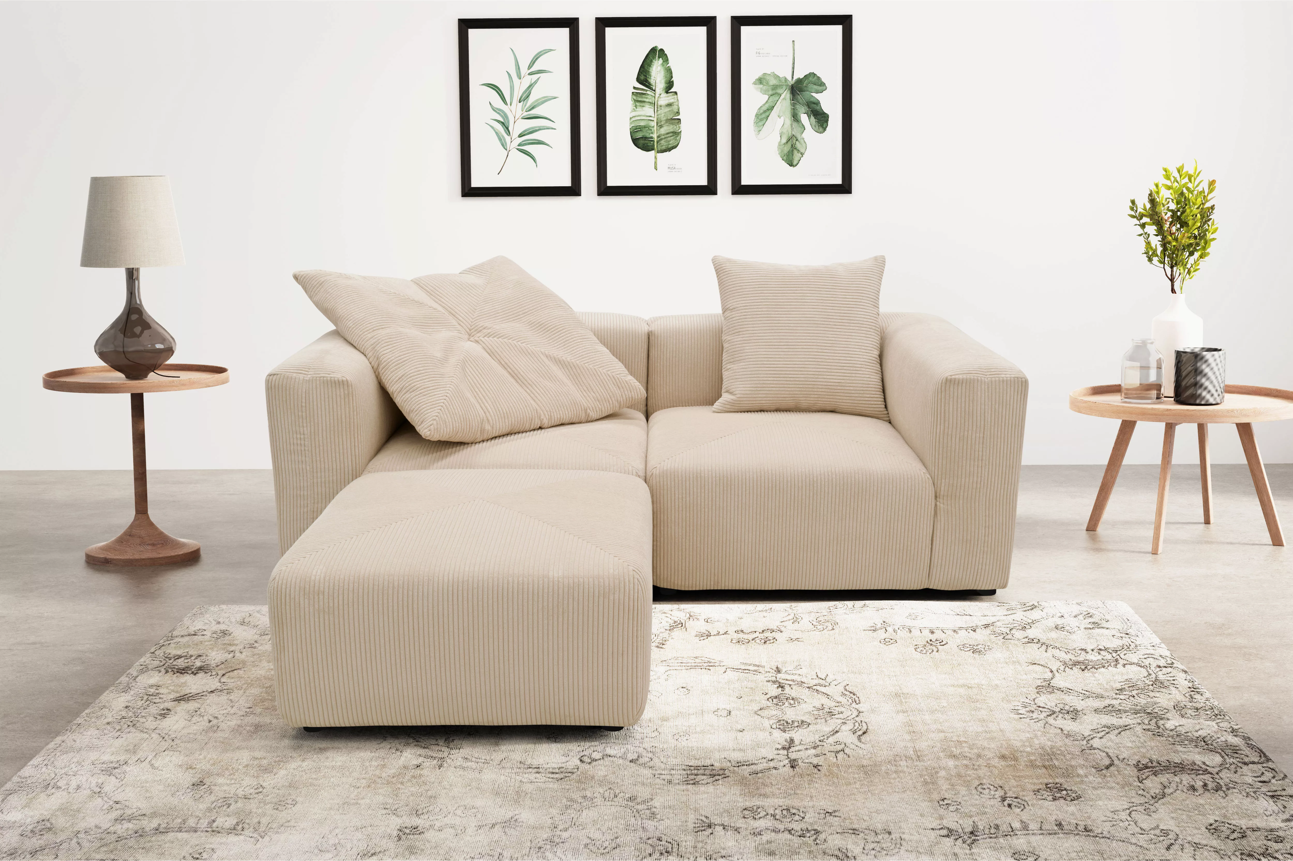 RAUM.ID Ecksofa Gerrid L-Form, Cord, Modulsofa, bestehend aus 2 Eckelemente günstig online kaufen