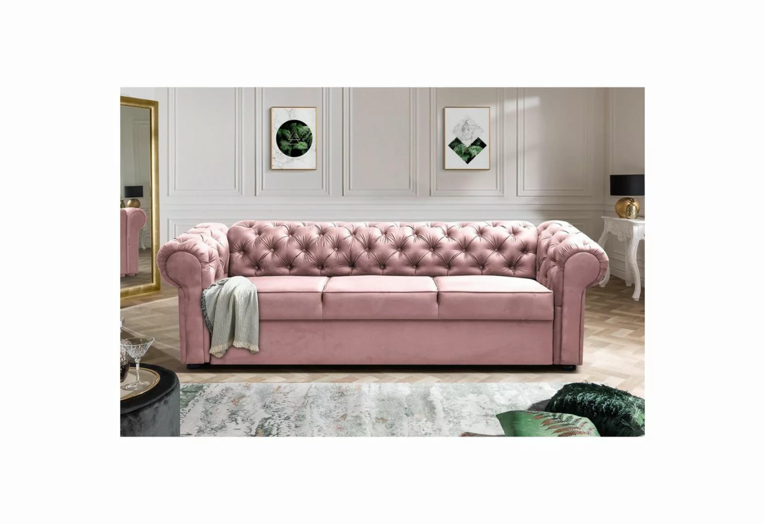 MOEBLO Chesterfield-Sofa Sofa AVIA, Couch Polstermöbel Sitzmöbel Wohnzimmer günstig online kaufen