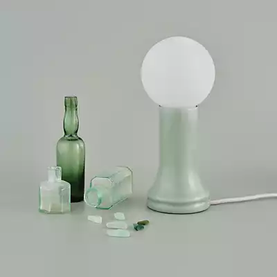 Tala Tischleuchte Shore, Glas, E27 LED-Lampe Globe, grün günstig online kaufen