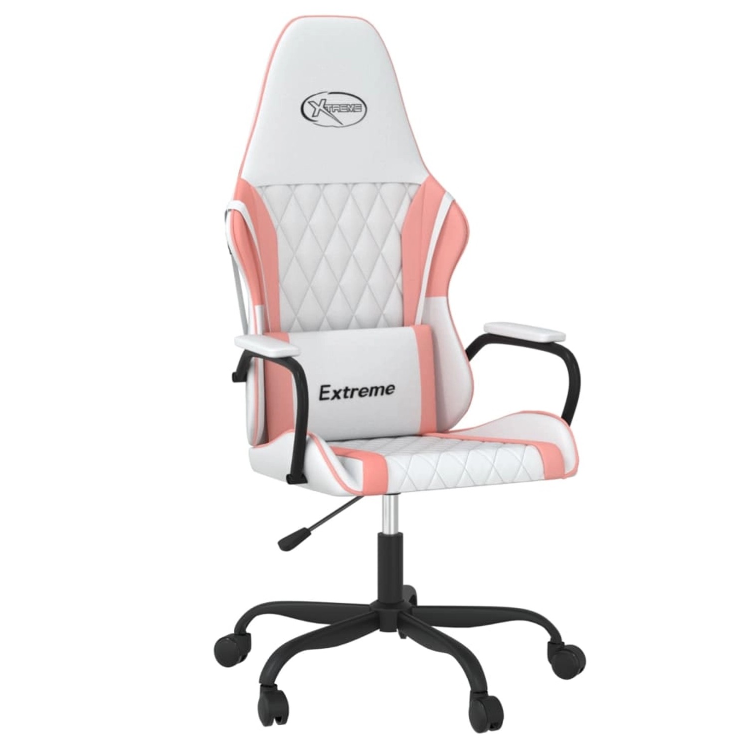 vidaXL Gaming-Stuhl mit Massagefunktion Weiß und Rosa Kunstleder Modell 2 günstig online kaufen