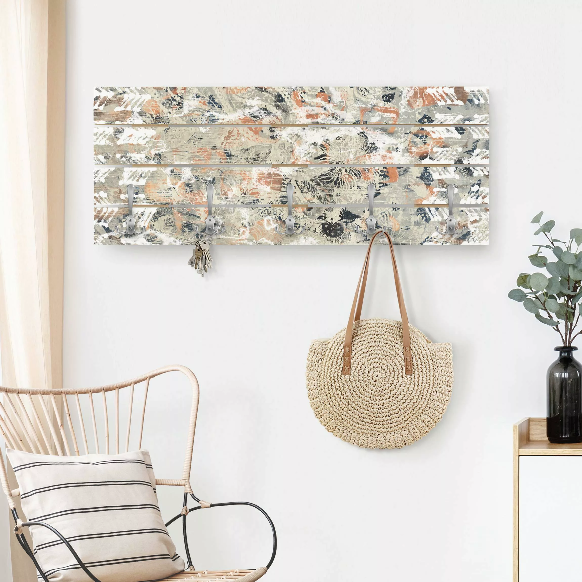 Wandgarderobe Terracotta Collage II günstig online kaufen
