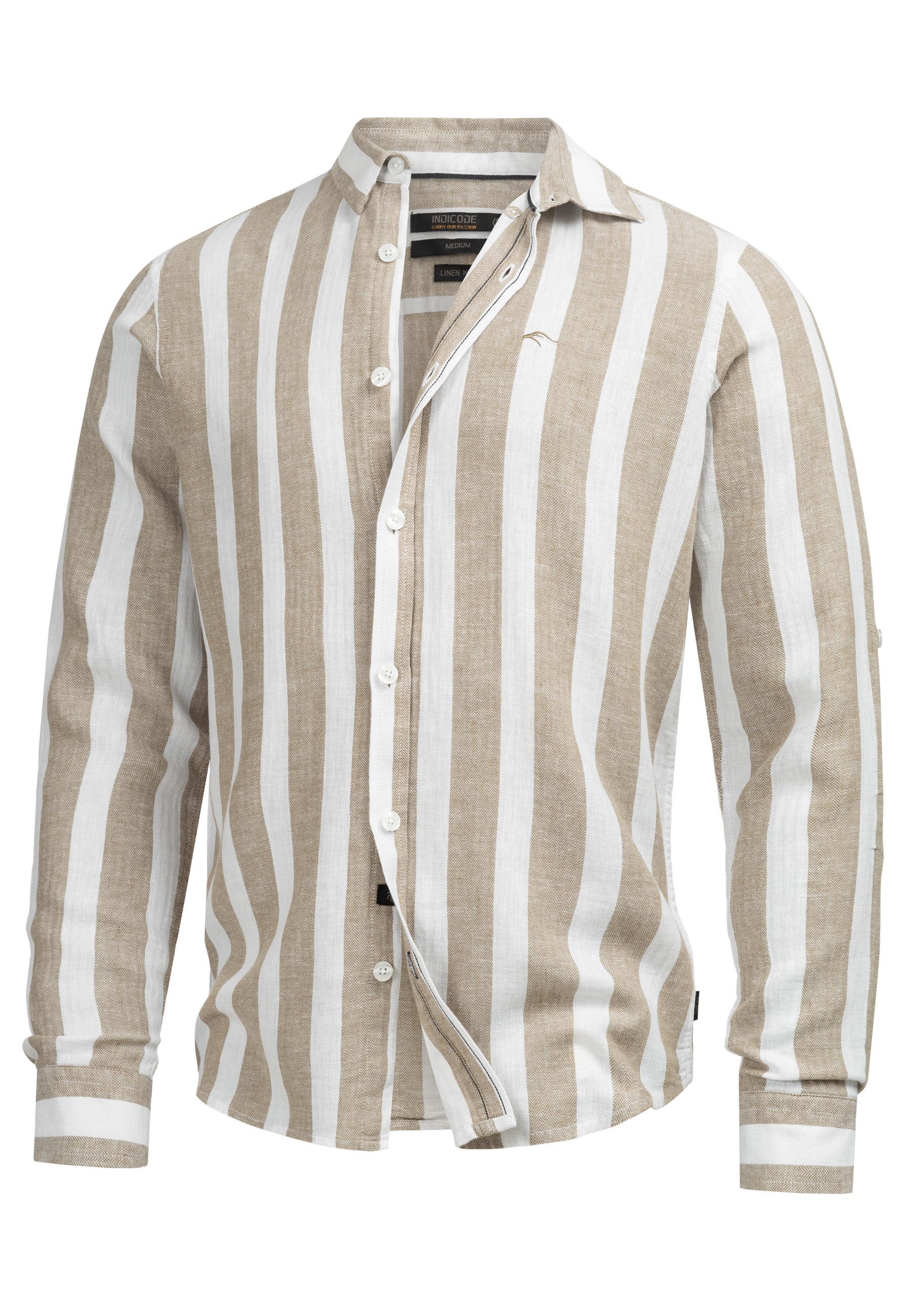 Indicode Langarmhemd Brayden mit Button-Down-Kragen günstig online kaufen