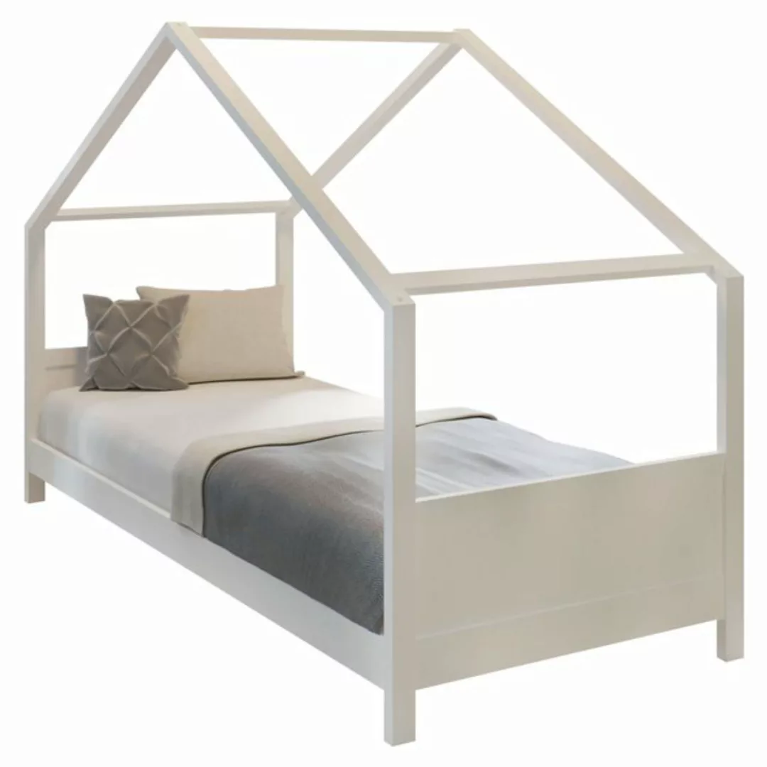 Coemo Kinderbett, Hausbett 90x200 cm, mit Dachgestell, Lattenrost günstig online kaufen
