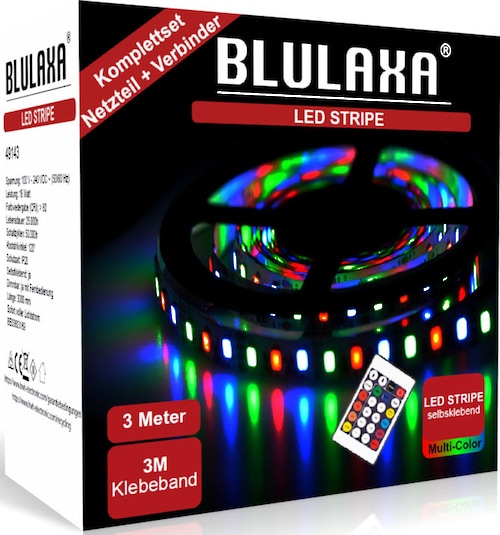 BLULAXA LED Stripe »LED Stipe SET RGB mehrfarbig«, Wandleuchte, Material: S günstig online kaufen