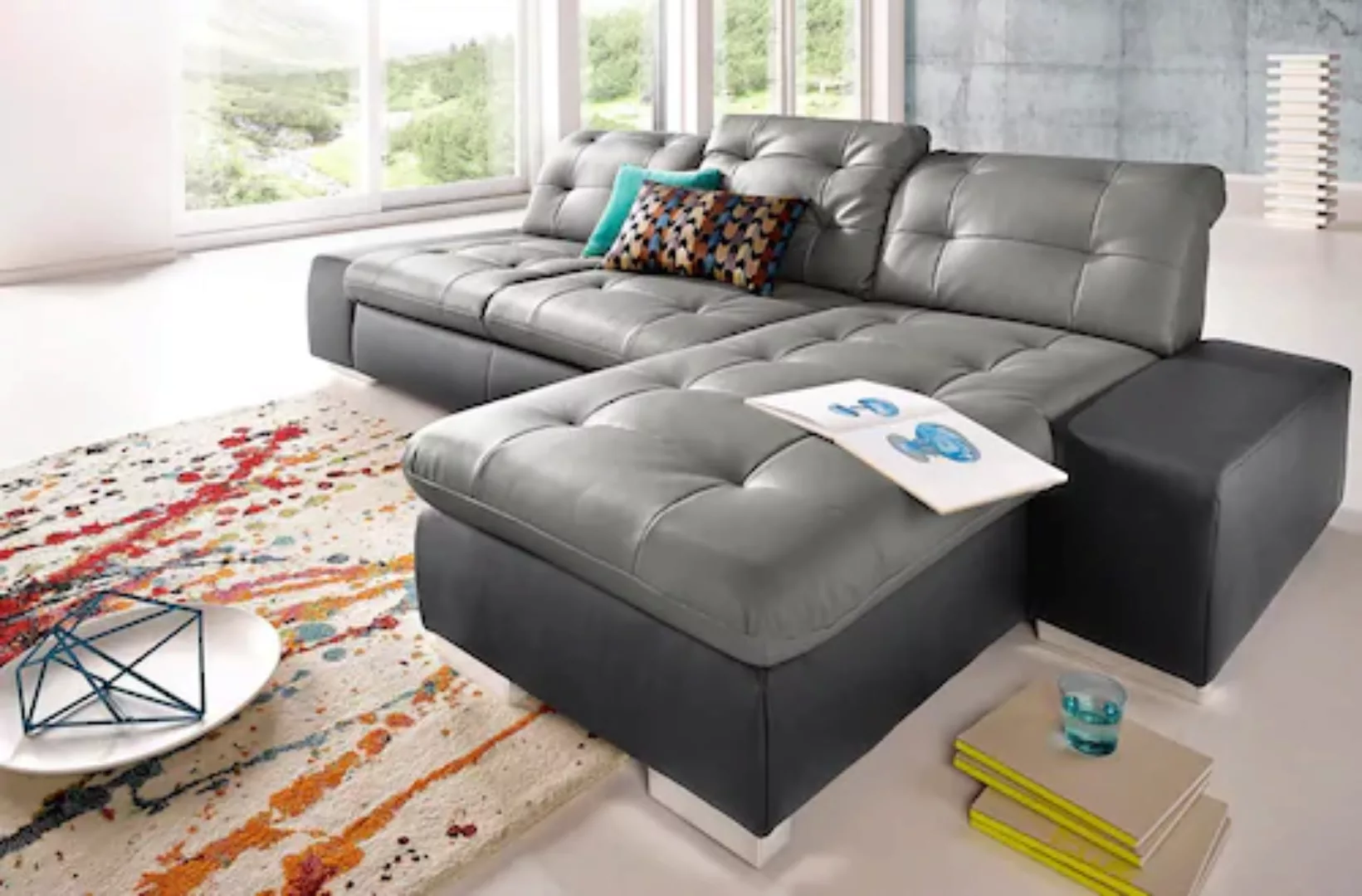 sit&more Ecksofa »Palomino L-Form«, wahlweise XL oder XXL und mit Bettfunkt günstig online kaufen