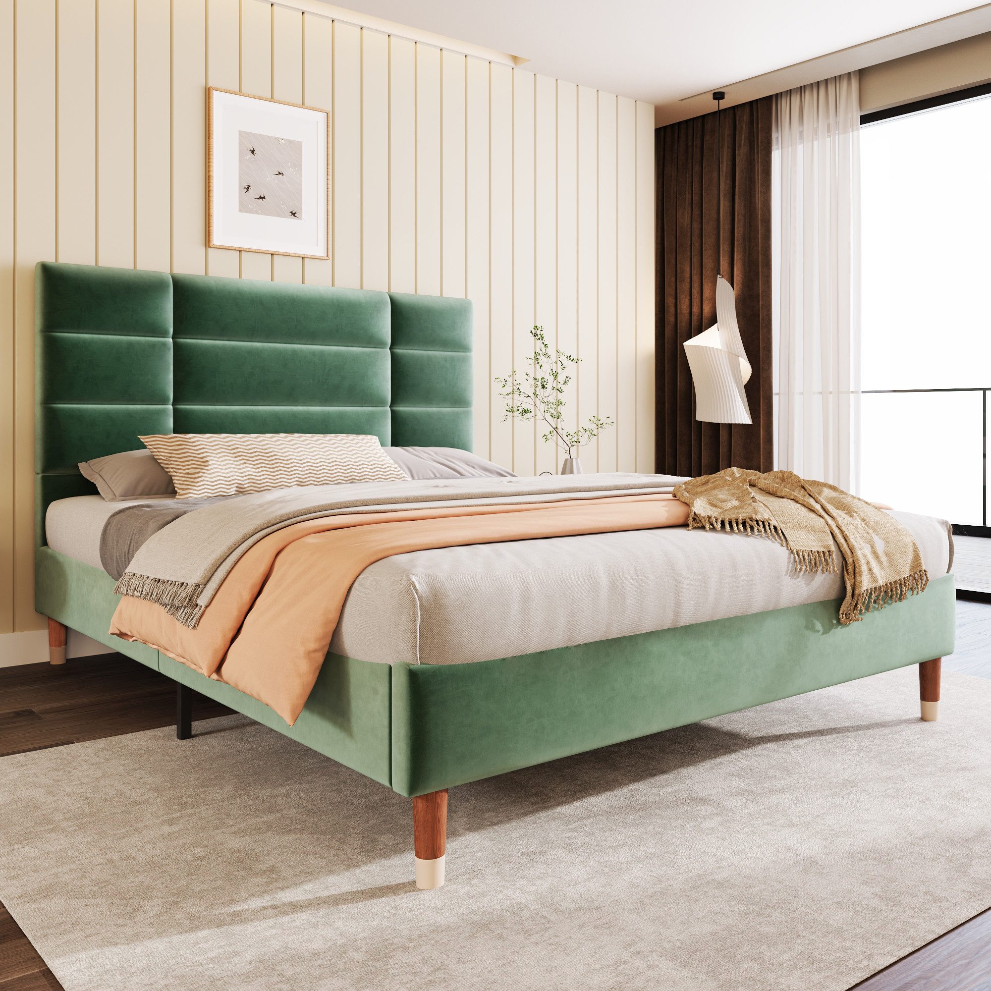 KLAM HOME Polsterbett Doppelbett Einzelbett Continental günstig online kaufen