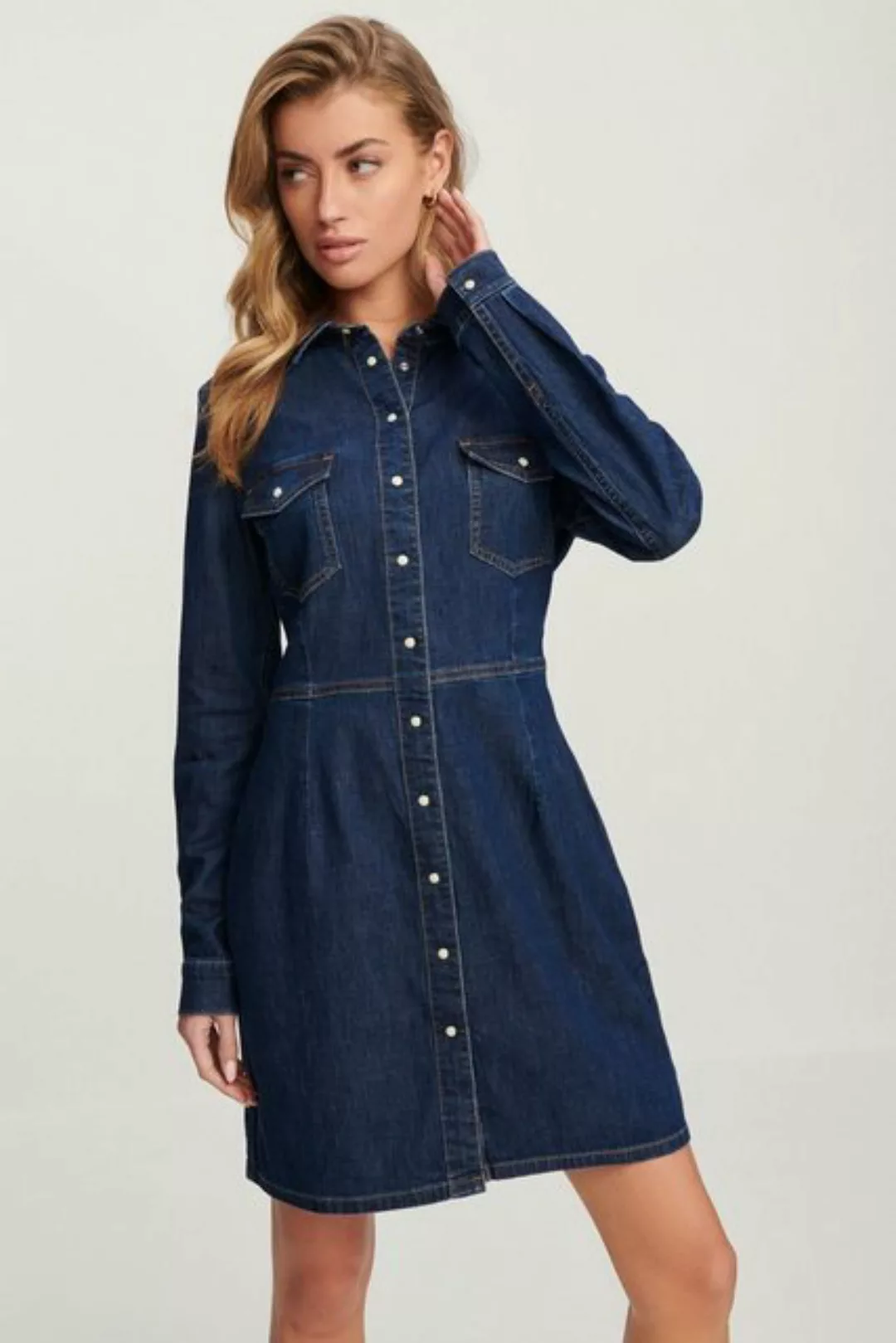 Next Jeanskleid Mini-Hemdkleid aus Jeans – Kurzgröße (1-tlg) günstig online kaufen