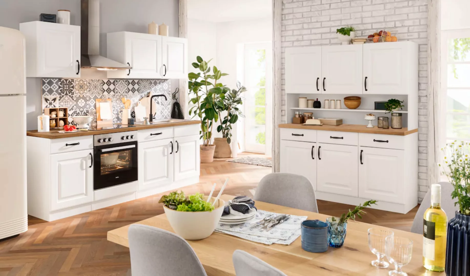 wiho Küchen Küchenzeile "Erla", ohne E-Geräte, Breite 220 cm günstig online kaufen