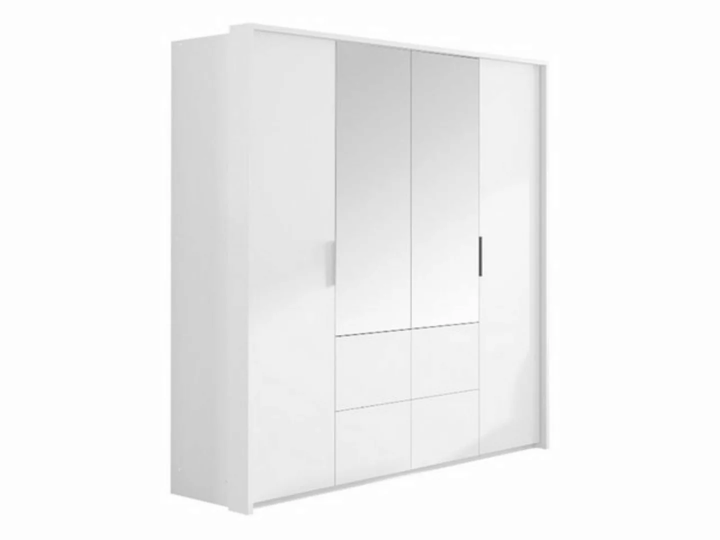 Compleo Kleiderschrank mit Spiegel, Moderner Kleiderschrank mit 4 Schublade günstig online kaufen