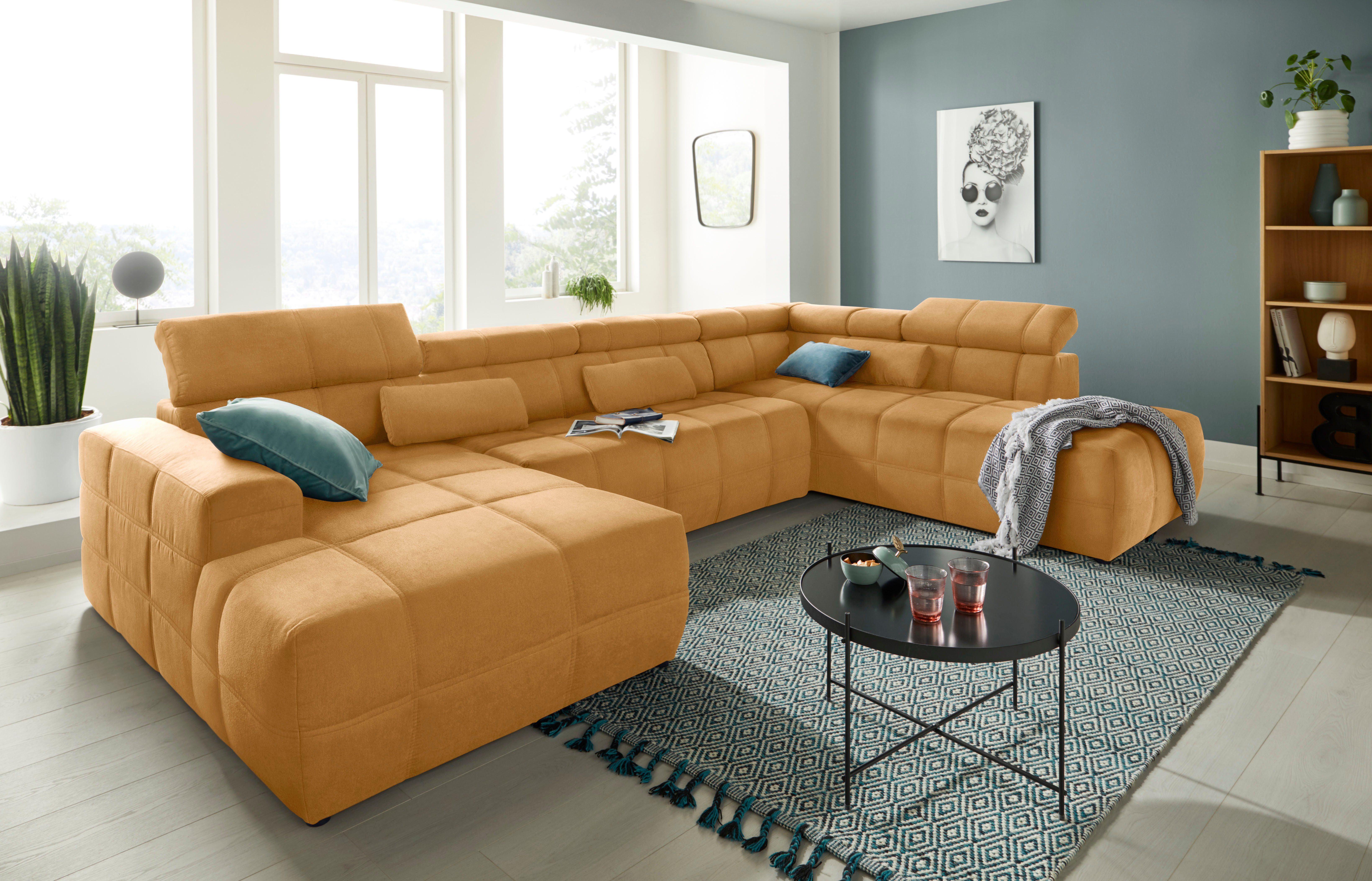 DOMO collection Wohnlandschaft Brandon viele Bezugsarten, incl. Nierenkisse günstig online kaufen