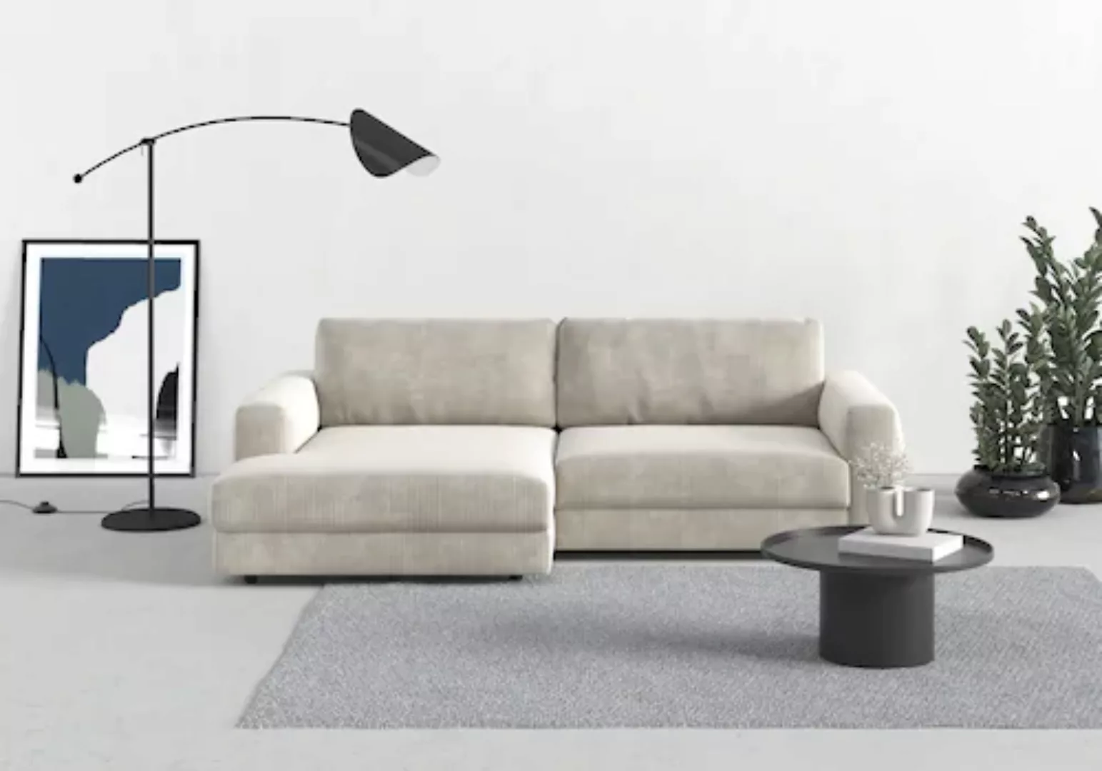 TRENDMANUFAKTUR Ecksofa "Bourbon", (2 St.), mit extra hohem Sitzkomfort, au günstig online kaufen