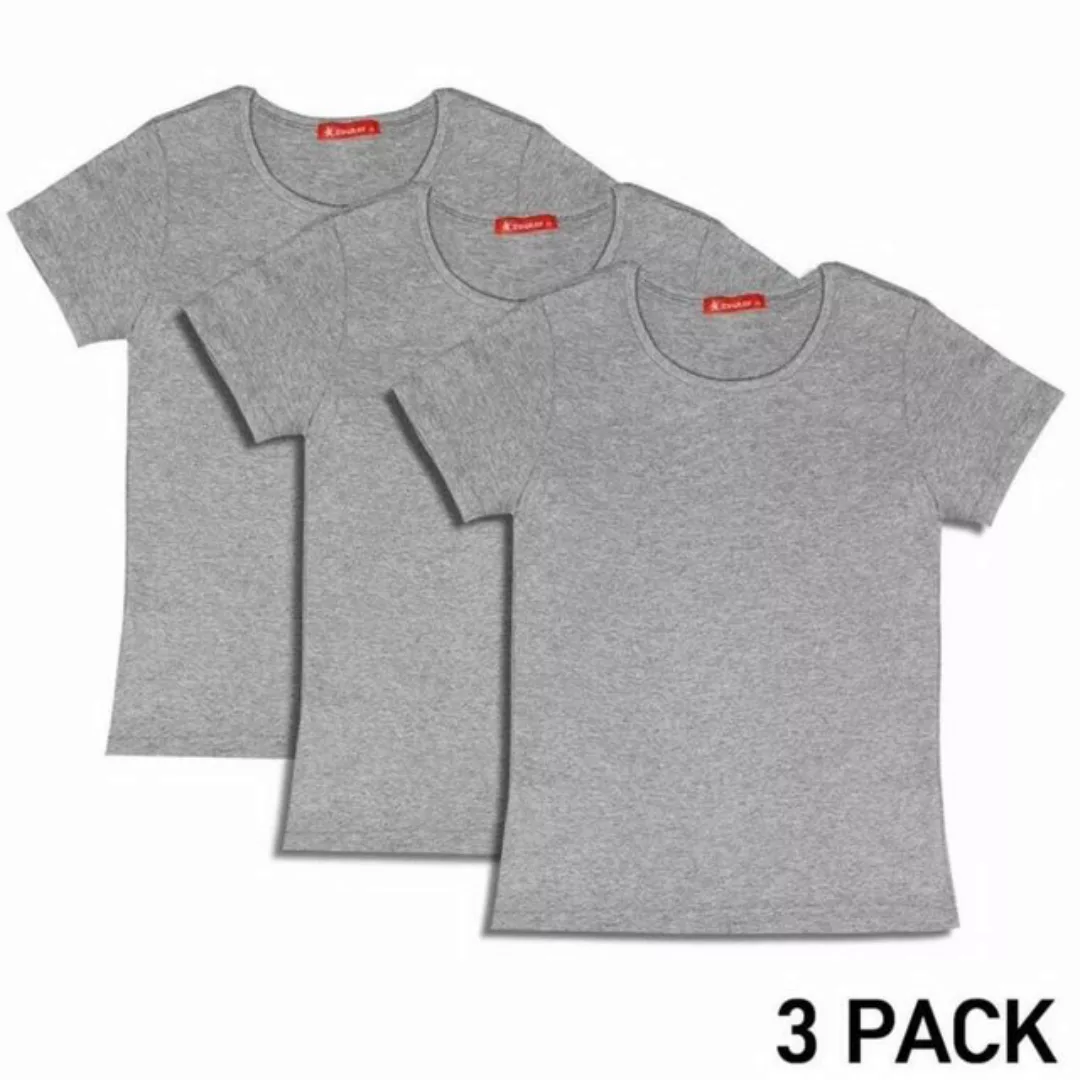 Zinray T-Shirt Baumwoll-T-Shirt Damen Rundhals Kurzarm Oberteil XS-XXS günstig online kaufen